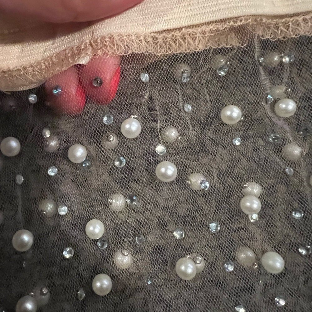 Beach Bunny Glitzy Girl Pearl Mesh Top & Skirt Set - Picture 8 of 10